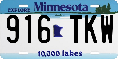 MN license plate 916TKW