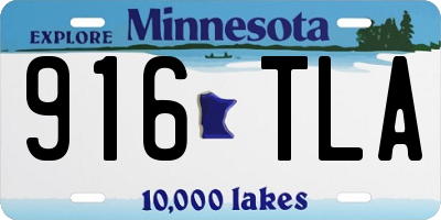 MN license plate 916TLA