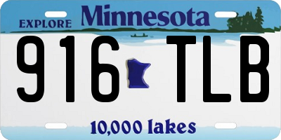 MN license plate 916TLB