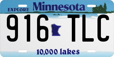 MN license plate 916TLC