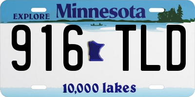 MN license plate 916TLD