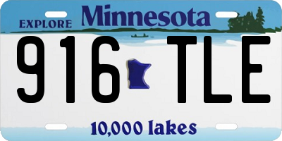 MN license plate 916TLE