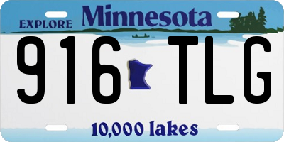 MN license plate 916TLG