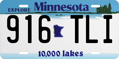 MN license plate 916TLI