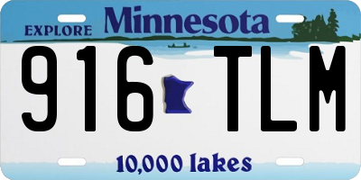 MN license plate 916TLM