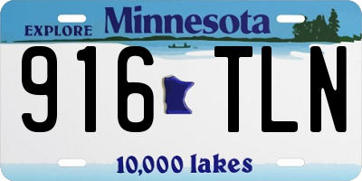 MN license plate 916TLN