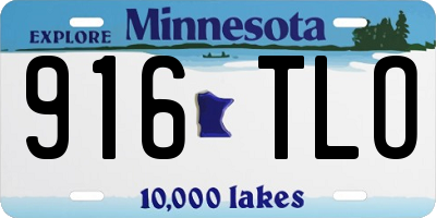 MN license plate 916TLO