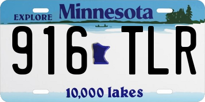 MN license plate 916TLR