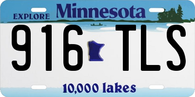 MN license plate 916TLS