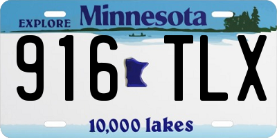 MN license plate 916TLX