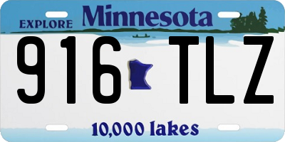 MN license plate 916TLZ