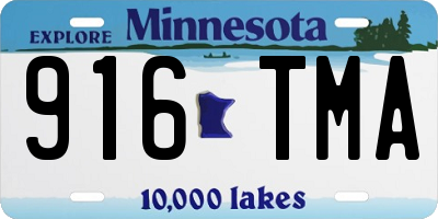 MN license plate 916TMA