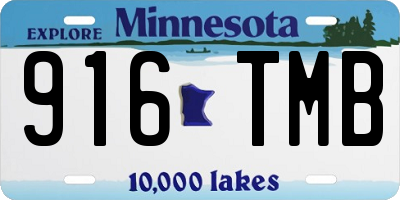 MN license plate 916TMB