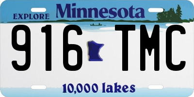 MN license plate 916TMC