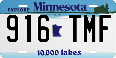 MN license plate 916TMF