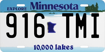 MN license plate 916TMI