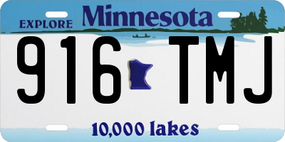 MN license plate 916TMJ