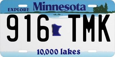MN license plate 916TMK