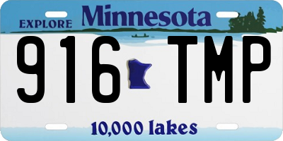 MN license plate 916TMP