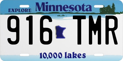 MN license plate 916TMR