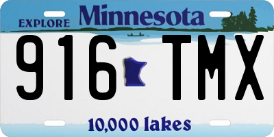 MN license plate 916TMX