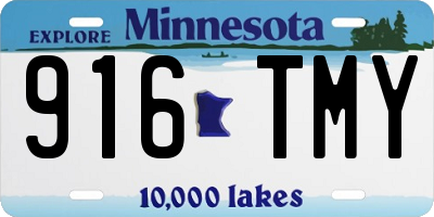 MN license plate 916TMY