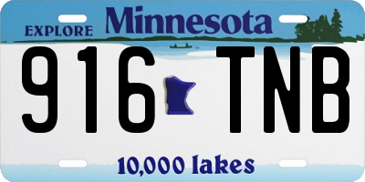 MN license plate 916TNB