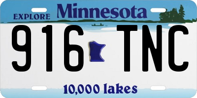 MN license plate 916TNC