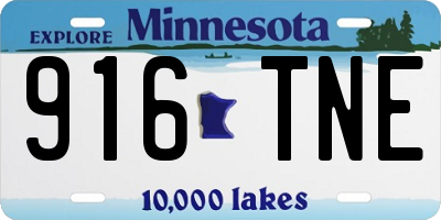MN license plate 916TNE