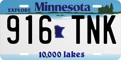 MN license plate 916TNK
