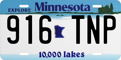 MN license plate 916TNP