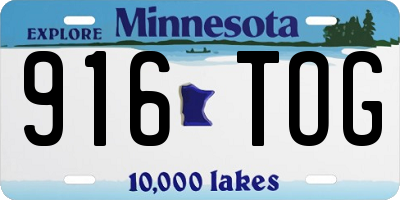 MN license plate 916TOG