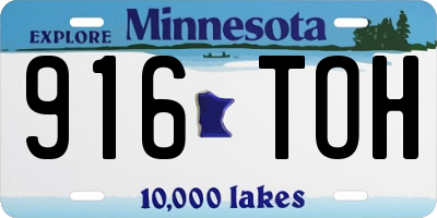 MN license plate 916TOH
