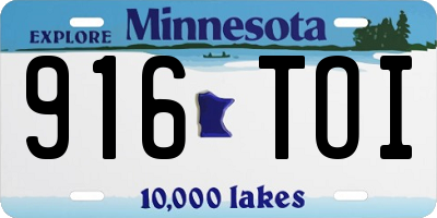 MN license plate 916TOI