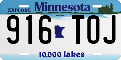 MN license plate 916TOJ