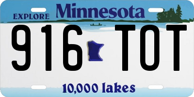 MN license plate 916TOT