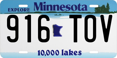 MN license plate 916TOV