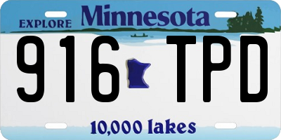 MN license plate 916TPD