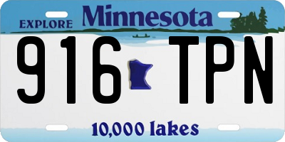 MN license plate 916TPN