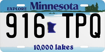 MN license plate 916TPQ