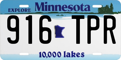 MN license plate 916TPR