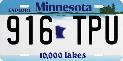 MN license plate 916TPU