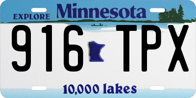 MN license plate 916TPX
