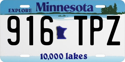 MN license plate 916TPZ