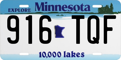 MN license plate 916TQF