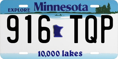 MN license plate 916TQP