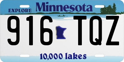 MN license plate 916TQZ