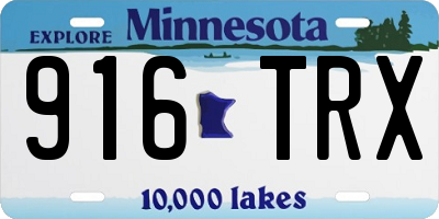 MN license plate 916TRX