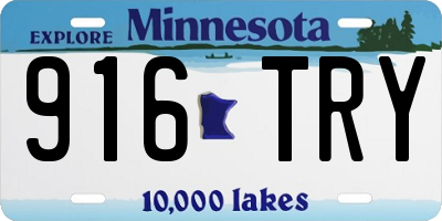 MN license plate 916TRY