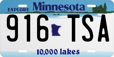 MN license plate 916TSA